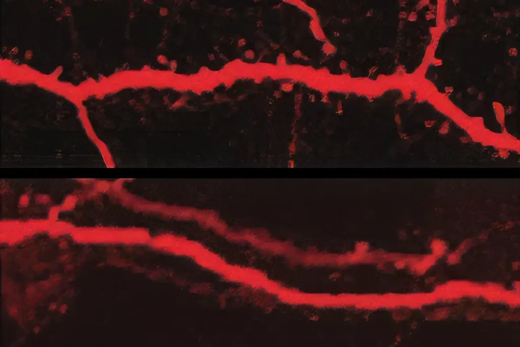 Research image of neuronal connections in mice.