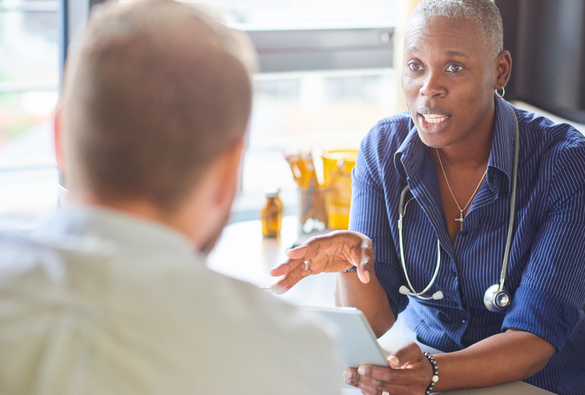 doctor with patient