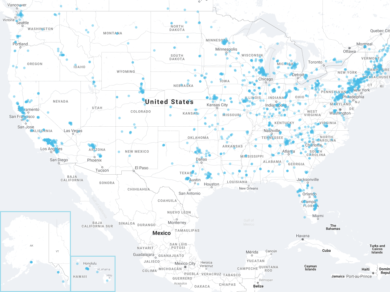 Map of the United States