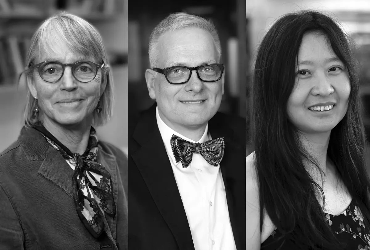 Black-and-white headshots of Nancy Kanwisher, Winrich Freiwald and Doris Tsao.