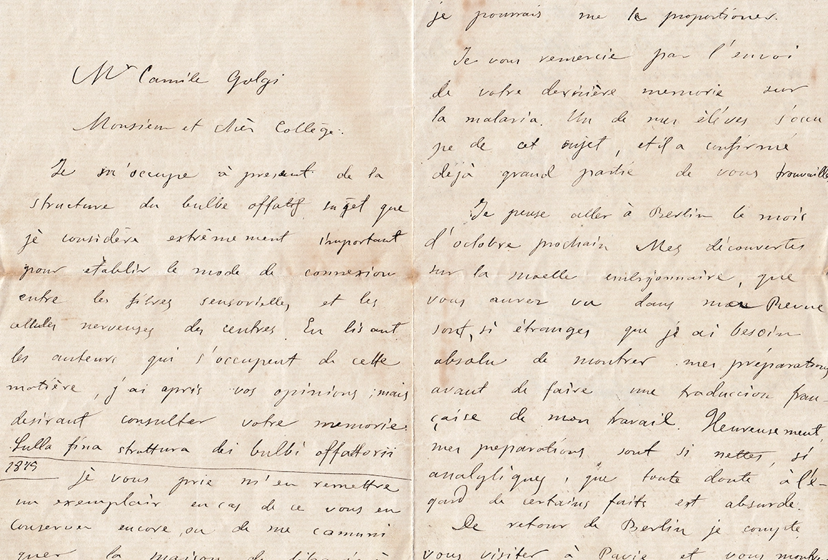 A letter written in neat script on yellowed paper.