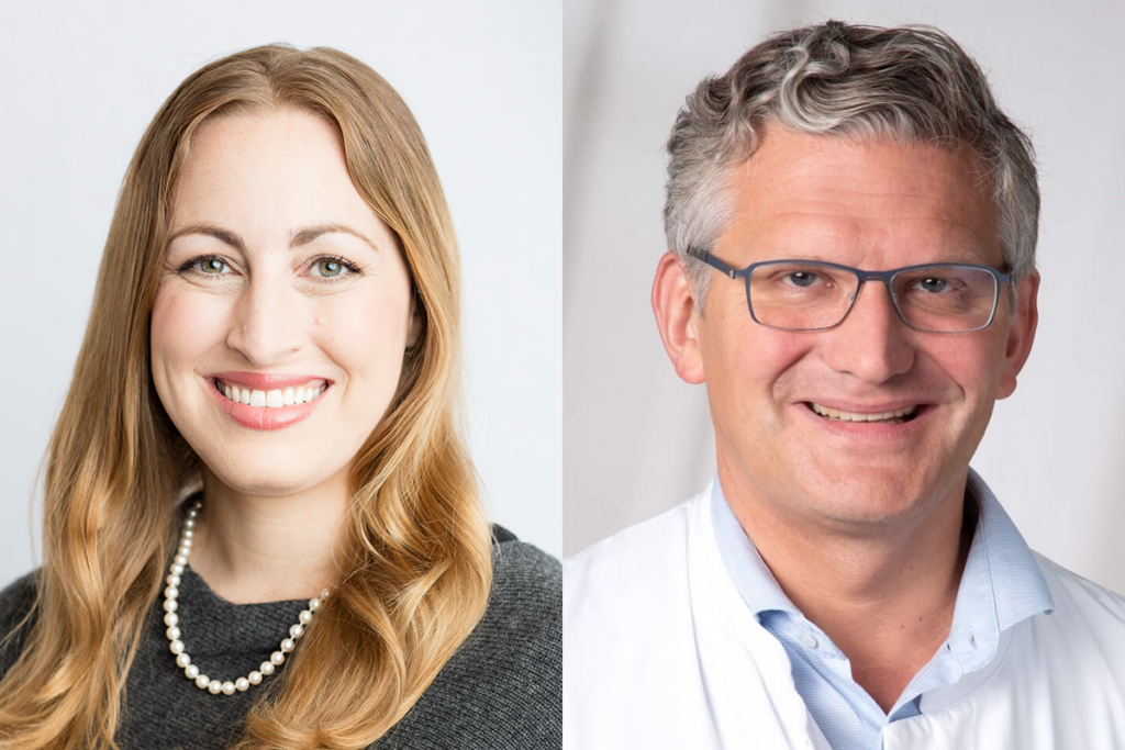 Headshots of Michelle Monje and Frank Winkler.