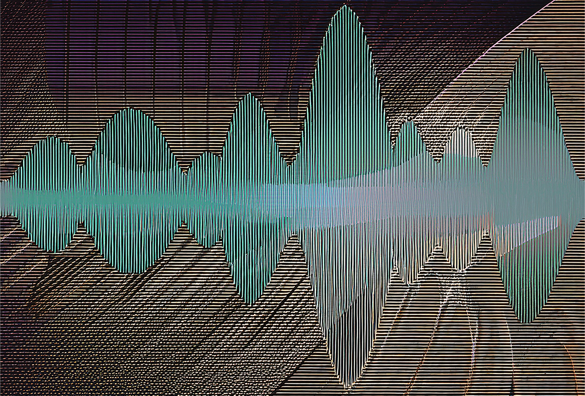 Computer-generated image of a waveform.