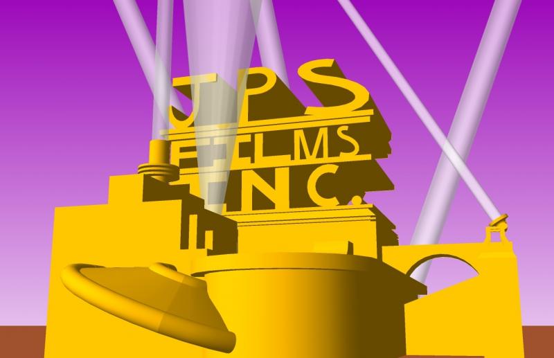 A film studio logo, also designed by a child on the spectrum using Google SketchUp.